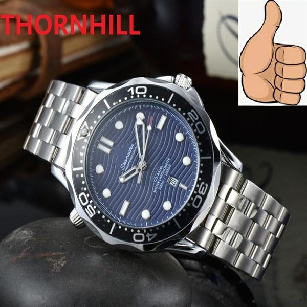 Subdials Work Sports Quartz Battery Powers Watches 42mm High Quality Full Steel Auto Date Men Fashion Casual Watch Reloj314c