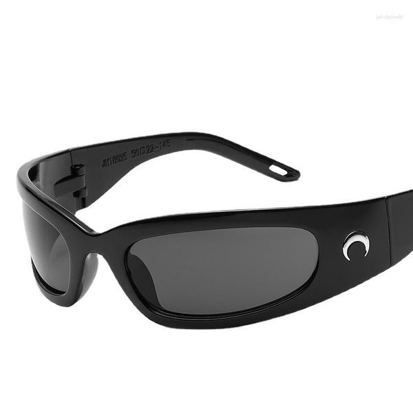 Солнцезащитные очки 2023 Moon Women Men Men Mass Madue Vintage Brand Designer Hip Hop Square Sun Glasses Женские очки UV400 Goggles