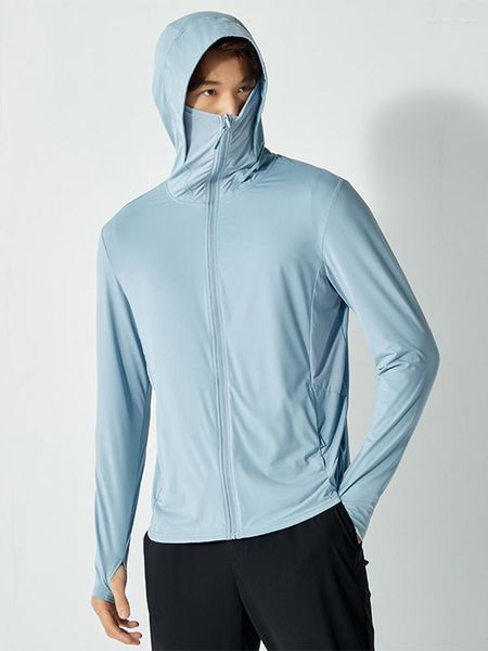 Erkek Ceketler Erkekler Yaz UPF 50 UV Kanıtı Deri Palto Dışarıda Kapşonlu Güneş Koruma Nefes Alabilir Serin İnce Rüzgar Çıldırıcı Artı Beden Gündelik