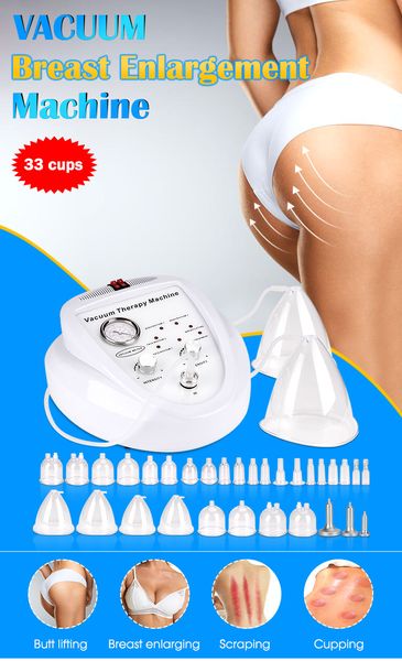 Máquina para aumento de seios a vácuo para levantamento de nádegas Cupping para terapia de quadril Massageador para aumentar o bumbum Equipamento de beleza