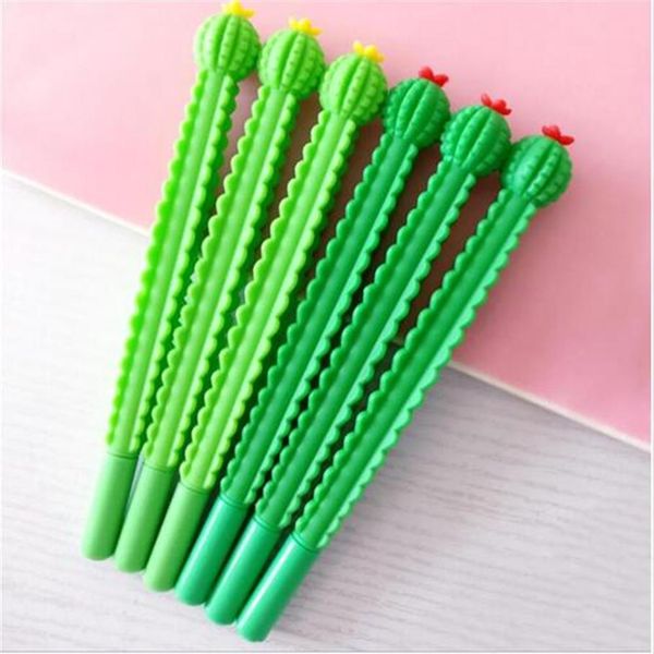 Cancelleria di Lytwtw Carino Cactus Succulente Penna Gel Penna Scuola Ufficio Forniture Kawaii Maniglie Regalo Creativo GB23219l