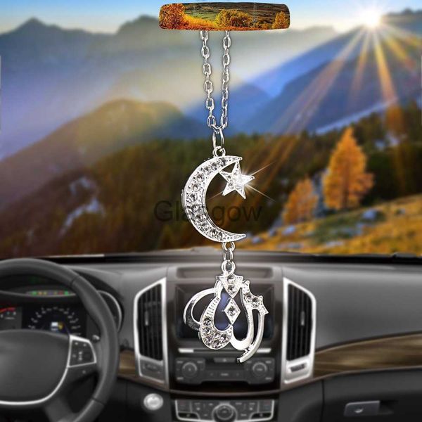 Decorações de interiores ornamentos de pingente de carro pendurado novo muçulmano islâmico Allah interior automotivo espelho retrovisor decoração ornamento acessórios de carro x0718