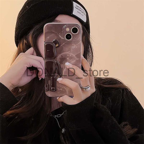 Capas para celular Chaopai Ink Halo Dyed Little Bear Adequado para iPhone 14 Promax Apple 13 Capa de telefone 11/12 Feminino xr/xs Masculino J230719