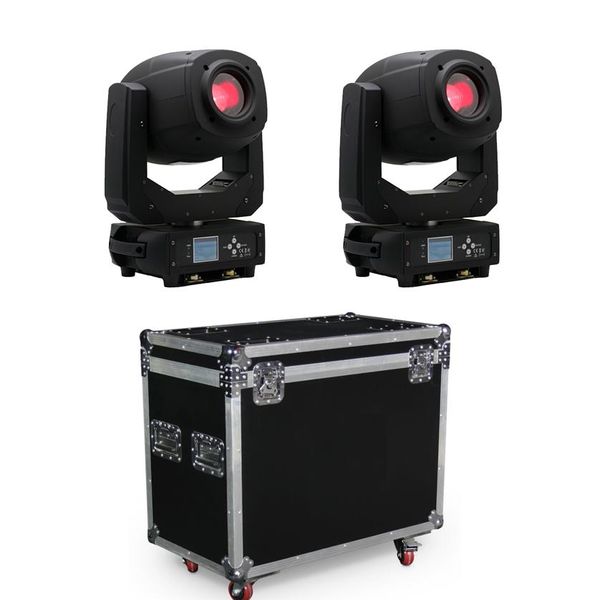 Bühnenbeleuchtung LED-Moving-Head-Lichtstrahl Spot Wash Zoom 2 Einheiten mit Flightcase-Verpackung 335H