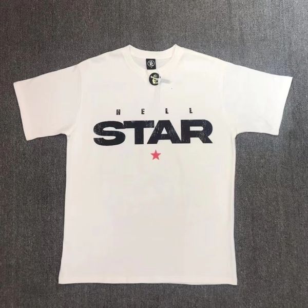 T-shirt da uomo 23ss Hellstar Studios Star Star Wash Top Top Top Black White Grey Men Women Short Short Short1 1 Oversize di alta qualità 230718