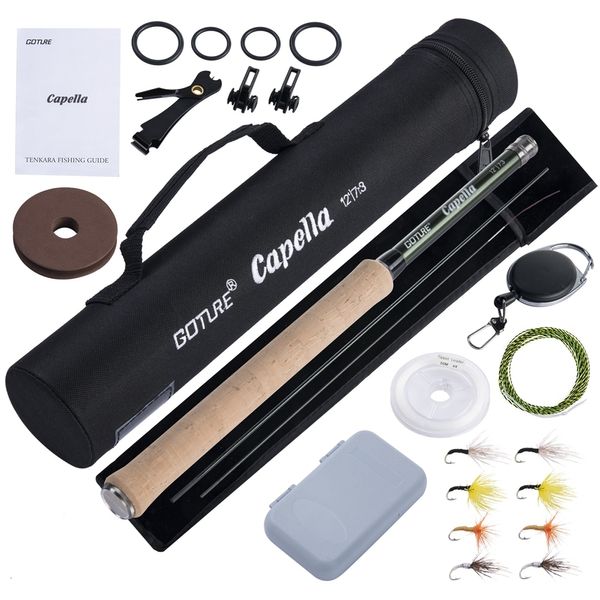 Canna da mulinello Combo Goture 12FT Canna da pesca a mosca classica Tenkara Combo Canna da trota in fibra di carbonio portatile IM8 super leggera con esche da pesca Set 230718