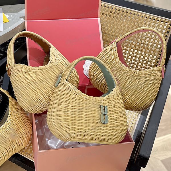 Bolsa de mão de vime Wander Sacola de tecido miu bolsas de praia ráfias luxos de alta qualidade bolsas femininas designer de palha compras ombro