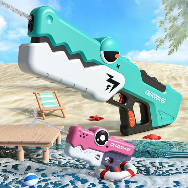 Песчаная игра с водой Fun Электрический водный пистолет мощный водяной пистолет. Автоматическое сосание игрушечного пистолета Прекрасная пистолетка на открытом воздухе дети летом 230718