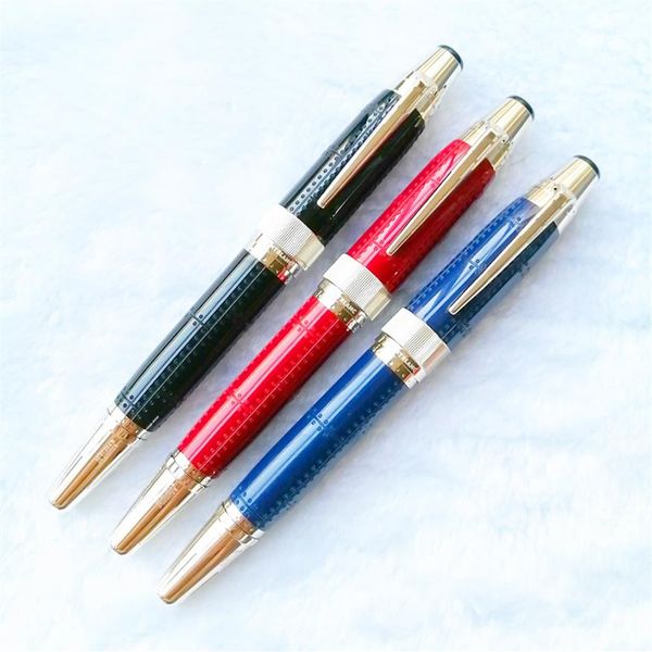 Luxo Mt Pen Limited Special Edition St Exupery Signature Wine Red Blue Black Resin Roller Ballpoin Fonte de canetas Oficial301a