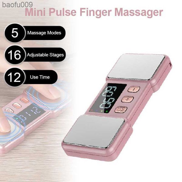 Estimulador portátil de microcorrente Physio Device Pulso dedo relaxante TENS alivia dor nas pontas dos dedos massageador para as mãos L230520