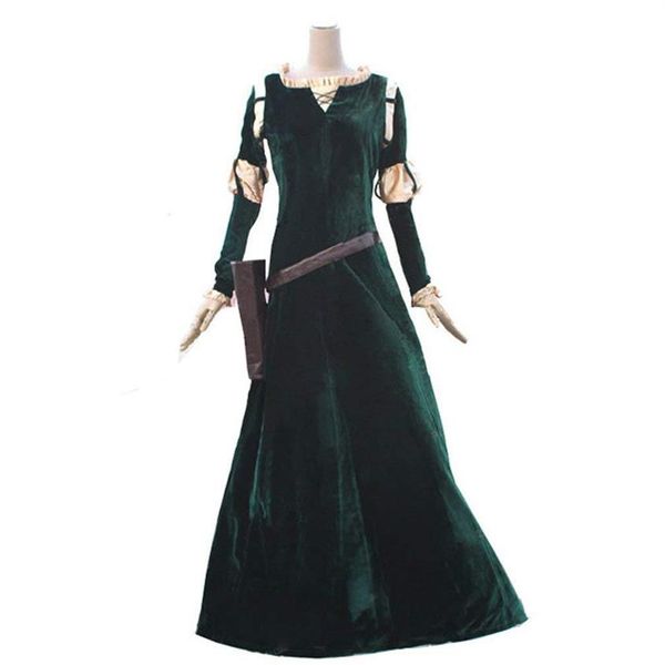 Костюм для взрослых храбрый Merida Cosplay Party Dress Custom207q