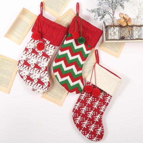 Frauen Socken Weihnachtsstrumpf Große Weihnachtsgeschenk Taschen Kamin Dekoration Für Jahr Süßigkeiten Halter Dekor Hause