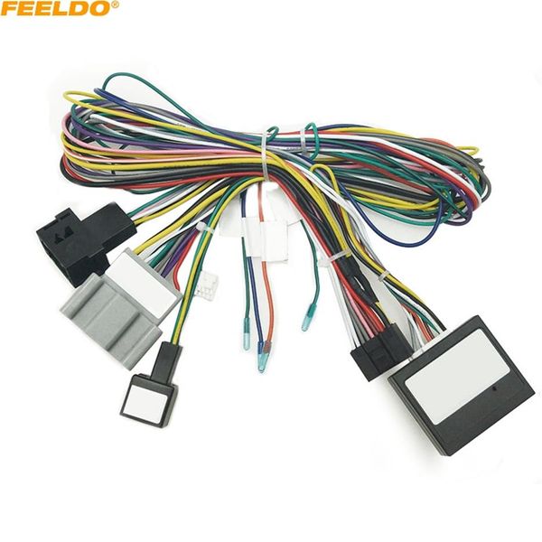 FEELDO Car Audio Radio DVD Adattatore cavo di alimentazione Android 16PIN con scatola Canbus per Ford Fiesta09-11 Cablaggio alimentazione # 6471231T