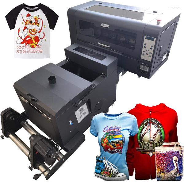 Dupla cabeça Xp600 impressão rápida 30cm A3 Dtf impressora pó agitador secador camiseta toda a máquina têxtil de tecido