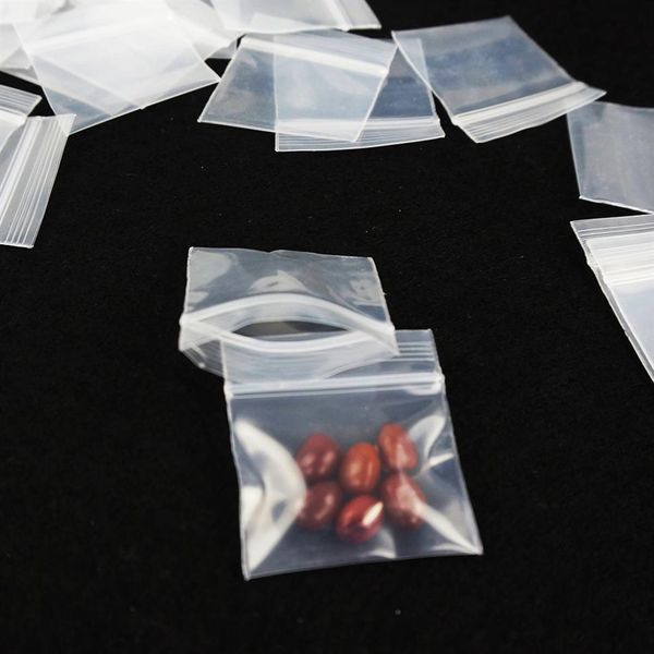 Ganze Mini-Kunststoffverpackungsbeutel, selbstdichtend, dicker, transparent, Schmuckpaket, Kräuteraufbewahrung, Reißverschlusstasche, Geschenktasche, Reißverschluss, wiederverwendbar293R