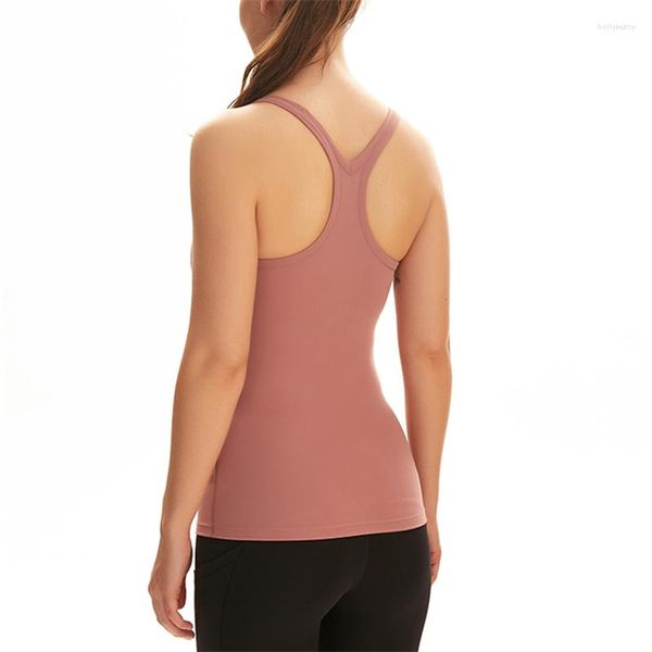Aktive Shirts 2023 Y-Typ Sport Yoga Tank Atmungsaktive Damen Sommer Schnell Trocknend Dickes Material Ärmelloses Shirt Gym Tops