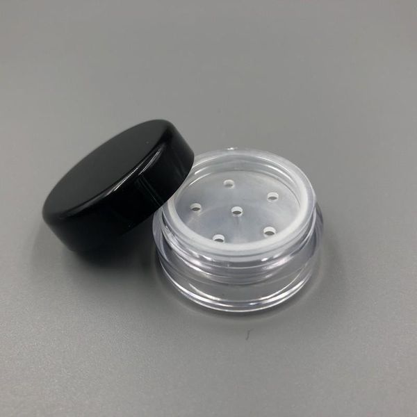 Recipiente de sopro de pó de plástico transparente 1g 1ml estojo de maquiagem frascos de cosméticos blush em pó facial caixa de armazenamento com tampas de peneira ufvvm