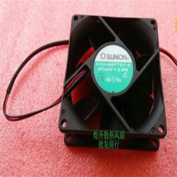 Sunon 8025 DC24V 2 9W 80 80 25mm KD2408PTS1-6 2 Tel İnvertör Soğutma Fan300n