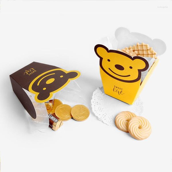 Confezione regalo 25/pz Mini Cute Children's Day Party Joyful Candy Handle Box Borsa creativa Baby Shower Scatole per imballaggio San Valentino