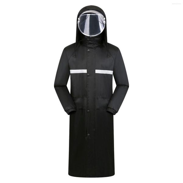 Jaquetas masculinas especial longo trench coat para motocicleta elétrica para viagem ao ar livre capa de chuva dupla camada aba para homens e