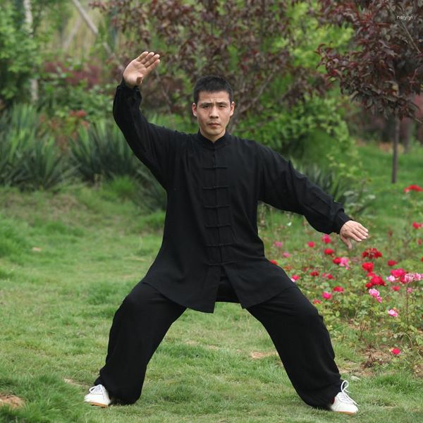 Ethnische Kleidung Tai Chi Uniform Baumwolle 5 Farben Hochwertige Wushu für Erwachsene Kampfsport Wing Chun Anzug