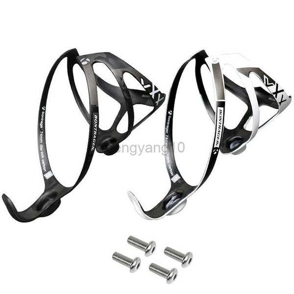 Gabbie per bottiglie d'acqua 2 pezzi Portaborraccia per bevande in carbonio Strada Mountain Bike Supporto per bottiglia d'acqua Supporto per pallone MTB Bidon Rack Cestino Accessori per biciclette HKD230719