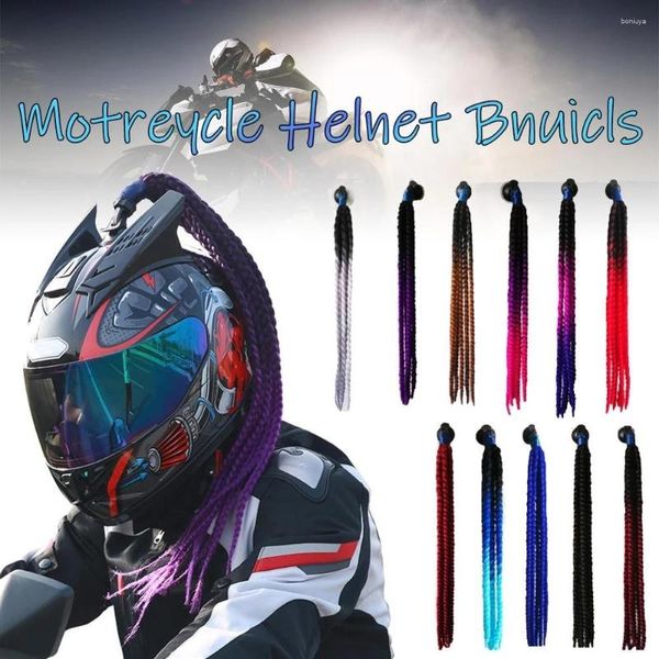 Capacetes de motocicleta tranças de capacete peruca de motocicleta multicolor torção trança rabo de cavalo presente para Benelli 752s G310r