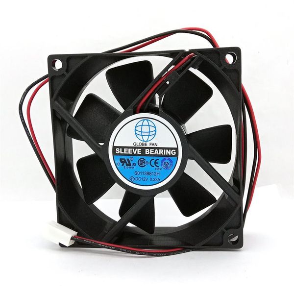 Novo Original GLOBE FAN S01138812H DC12V 0 23A S01138812M 80x80x25MM Ventilador de refrigeração do computador334f