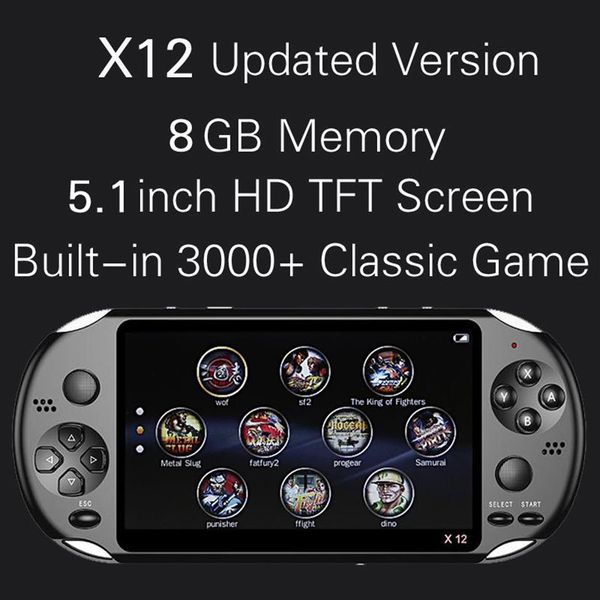 X12 Handheld Game Player 8GB Memory Console per videogiochi portatili con 5 12589