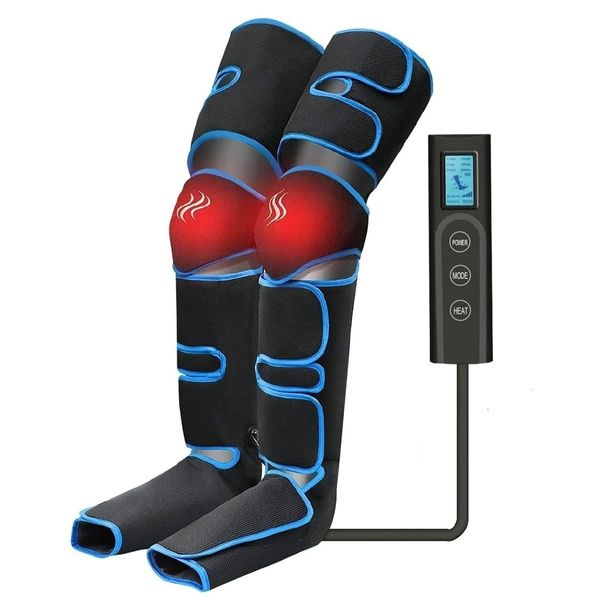 Massageadores de perna Massageador de compressão de ar para circulação Panturrilha Pés Coxa Massagem Alívio de dores musculares Botas sequenciais Dispositivo com Handheld 230718