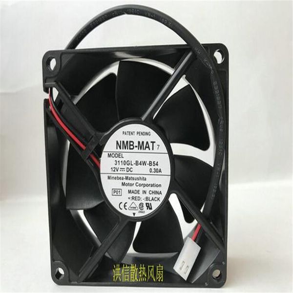 Оригинальный NMB-MAT 8025 3110GL-B4W-B54 0 30A 80 80 25 мм 2 Шасси питания проволоки Fan237V