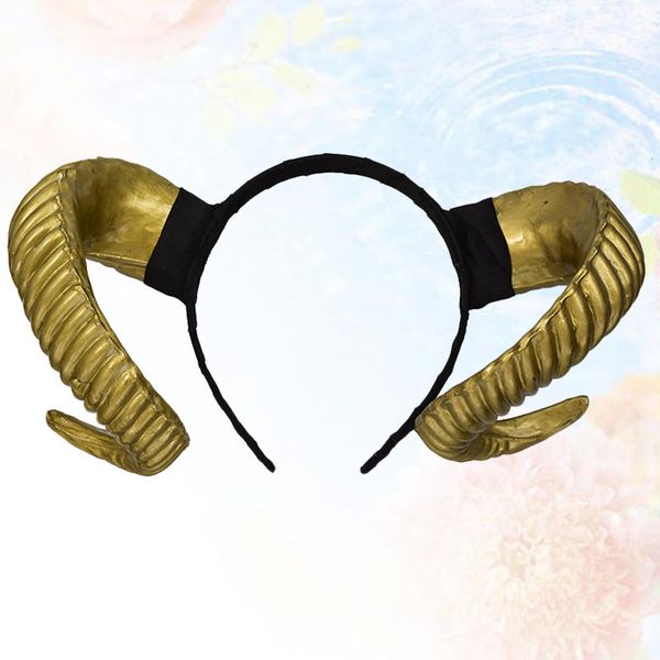 Copricapo Accessori per capelli Corna Fascia Corno Pecora Cosplayhair Costume di Halloween Hoopparty Copricapo di capra Blackanimal Band Ears Copricapo Puntelli 230718