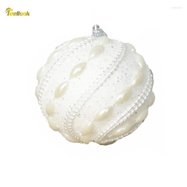 Party -Dekoration Teellook 10pcs 8cm White Bubble Christmas Ball El Mall Tree Anhänger