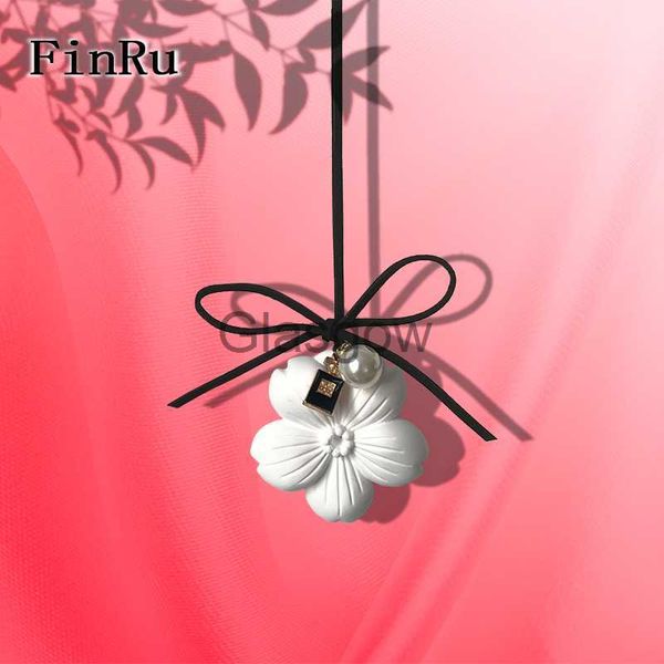 Decorações de interiores FinRu Cerâmica perfumada em forma de flor Decoração para casa Difusor de perfume Pendurado Acessórios para carro Ambientador Pedra de aromaterapia x0718