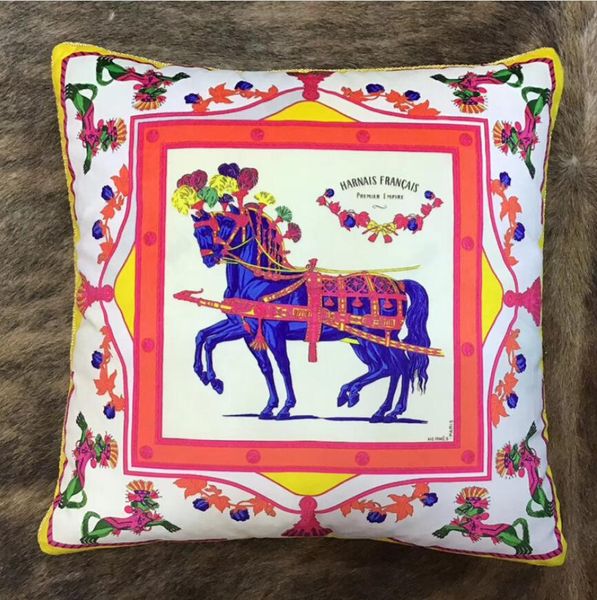 Işık lüks 45*45cm yastık kılıfı nordic h marka retro turuncu at kadife kapak kanepe yastık kılıfı Avrupa oda yastık dekor 2023071907