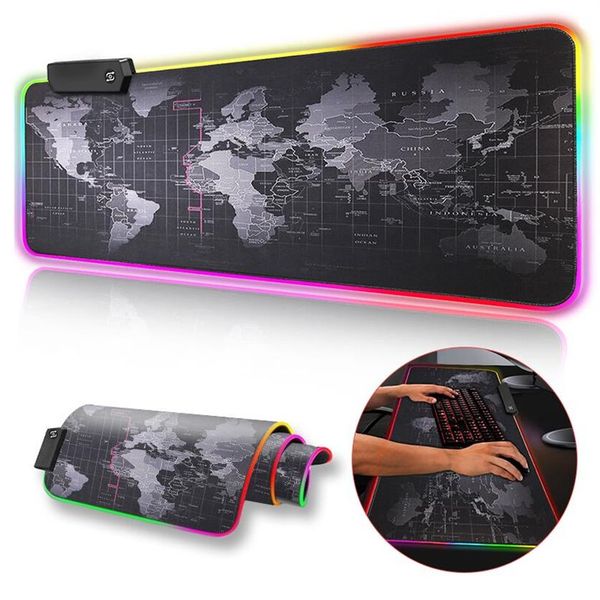 Mouse Pad Gaming Mouse Pad Grande RGB Mouse Pad Gamer Mause Pad Mesa Retroiluminado Tapete xxl Teclado Pads Backlight Mauspad2285