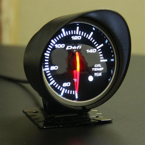 60mm 2/5 pollici DEFI BF Style Racing Gauge Car Oil Temp Gauge con luce bianca rossa Sensore temperatura olio207V