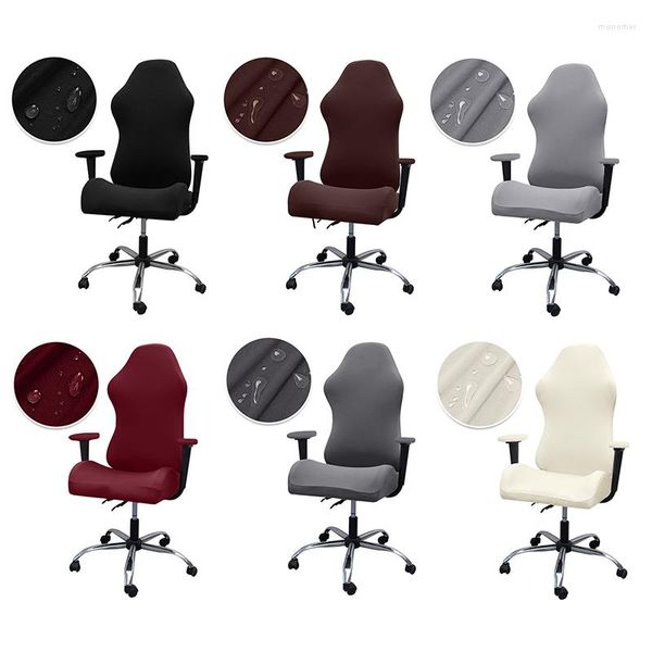 Capas de cadeira elástica capa de assento de escritório com apoio de braço Spandex Cadeiras de computador para jogos Splicover para protetor de poltrona 1 peça