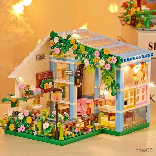 Blocchi Fai da te Piccole particelle Blocchi di costruzione Roseto Assemblare Mobili casa delle bambole Casa in miniatura Decorazione domestica Regali di Natale R230720