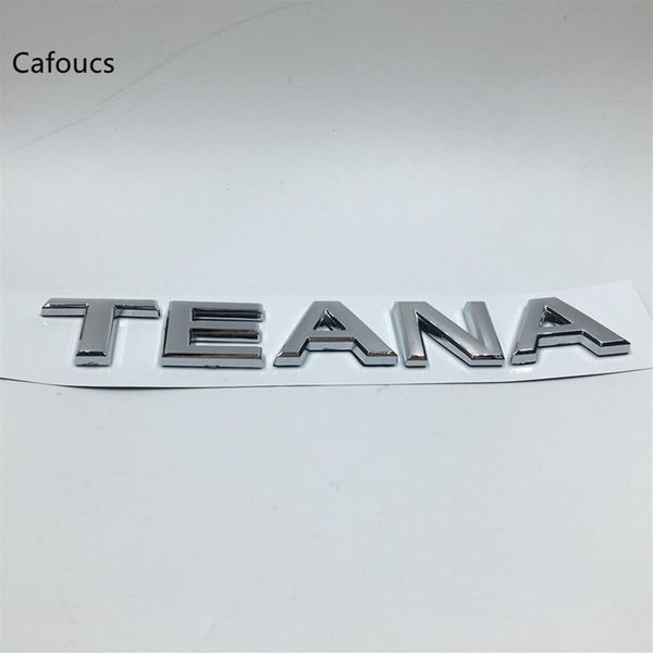 Estilo do carro para Nissan TEANA Letras cromadas Cauda Traseira Tronco Emblema Decalques 236V