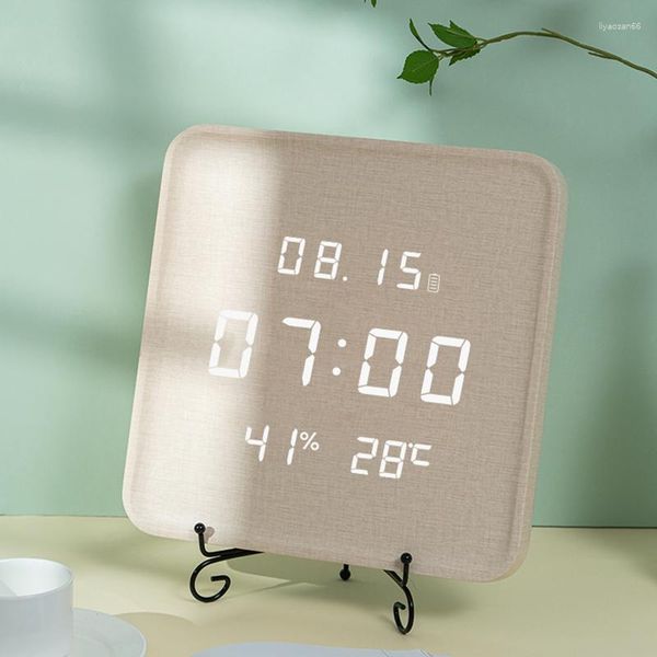 Wanduhren Design Tischuhr Alarm Ziffer Holz Stille Kinder Moderne Küche Orologio Da Parete Live Room Decor YYY35XP