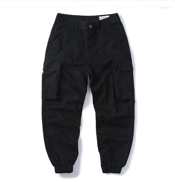 Männer Hosen Vintage Männer Mode Lose Beiläufige Baumwolle Knöchel Länge Cargo Pant Cityboy Männlich Japan Amekaji Street Hip Hop dance