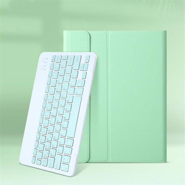 Para iPad air 2 9 7 10 2 10 5 pro 11 2020 destacável capa de teclado sem fio bluetooth capa carteira de couro2023
