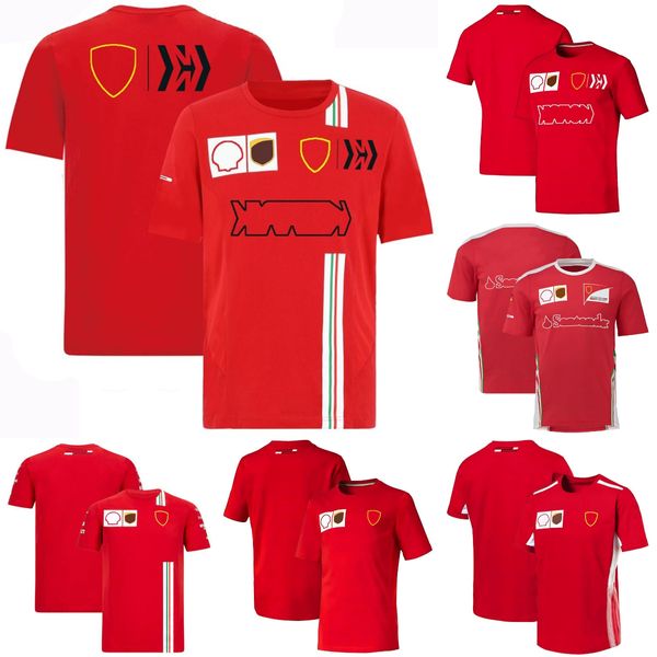 Camiseta de F1 para hombre y mujer, uniforme de equipo de fórmula, camiseta de carreras de manga corta, camisetas informales de secado rápido para verano, cuello redondo, 2023