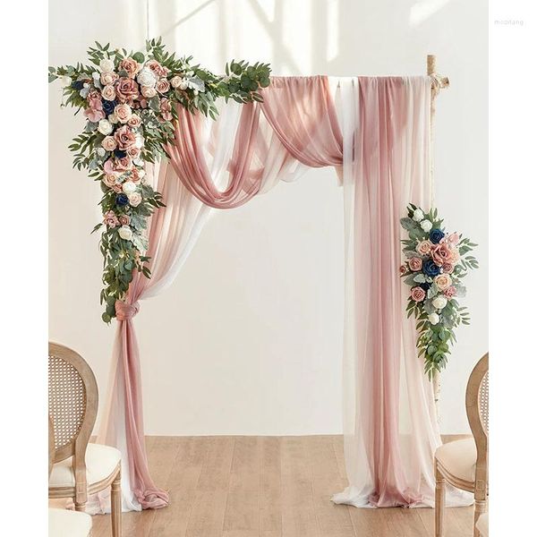 Tenda da 6 a 10 metri, decorazione ad arco trasparente per matrimoni, tende in tessuto chiffon, drappeggio, forniture per feste, decorazione da appendere