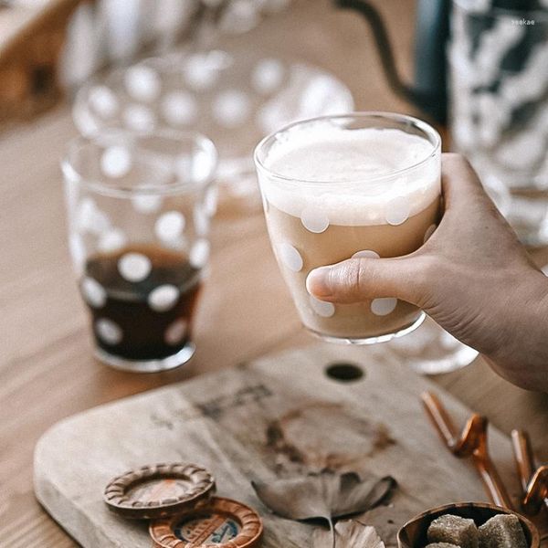 Tazze Tazza da caffè ghiacciata stampata Boho Tazza in vetro trasparente Ideale per cocktail Whisky Birra Soda Regalo di compleanno per le vacanze Uso quotidiano Bicchieri