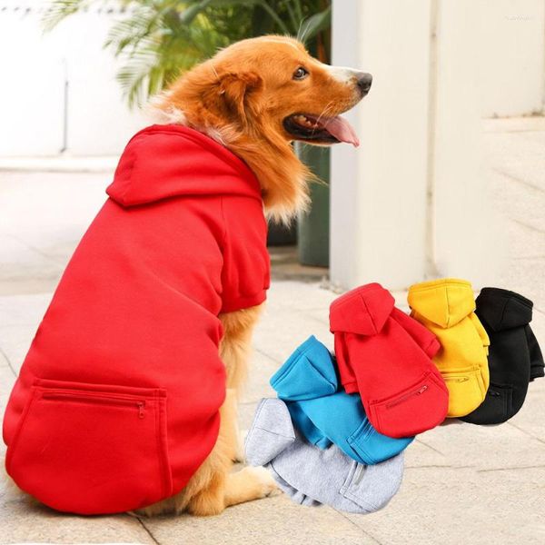 Moletom básico com capuz para cães grandes, roupas para animais de estimação, suéter com chapéu, moletons esportivos casuais, para roupas de labrador grande retriever