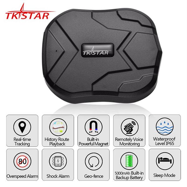 Localizzatore GPS per auto TKSTAR TK905 5000mAh 90 giorni in standby 2G Localizzatore di veicoli Localizzatore GPS Magnete impermeabile Monitor vocale APP Web g289e