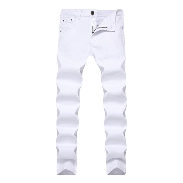 Jeans da uomo Stretch Skinny Slim Color Denim Pantaloni chino per uomo Jeans casual Pantaloni da uomo Sweat Clothes Khaki Nero Rosso White332L