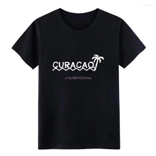 Erkek Tişörtleri Curacao T-Shirt Erkekler Tasarımlar Tee Crew Boyun Resimleri Sevimli Moda Yaz Stili Mektup Pamuk Avrupa Boyutu XS-5XL